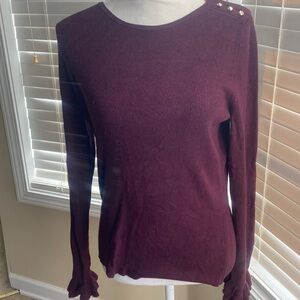 White House Black Market pullover Burgundy sweater Medium